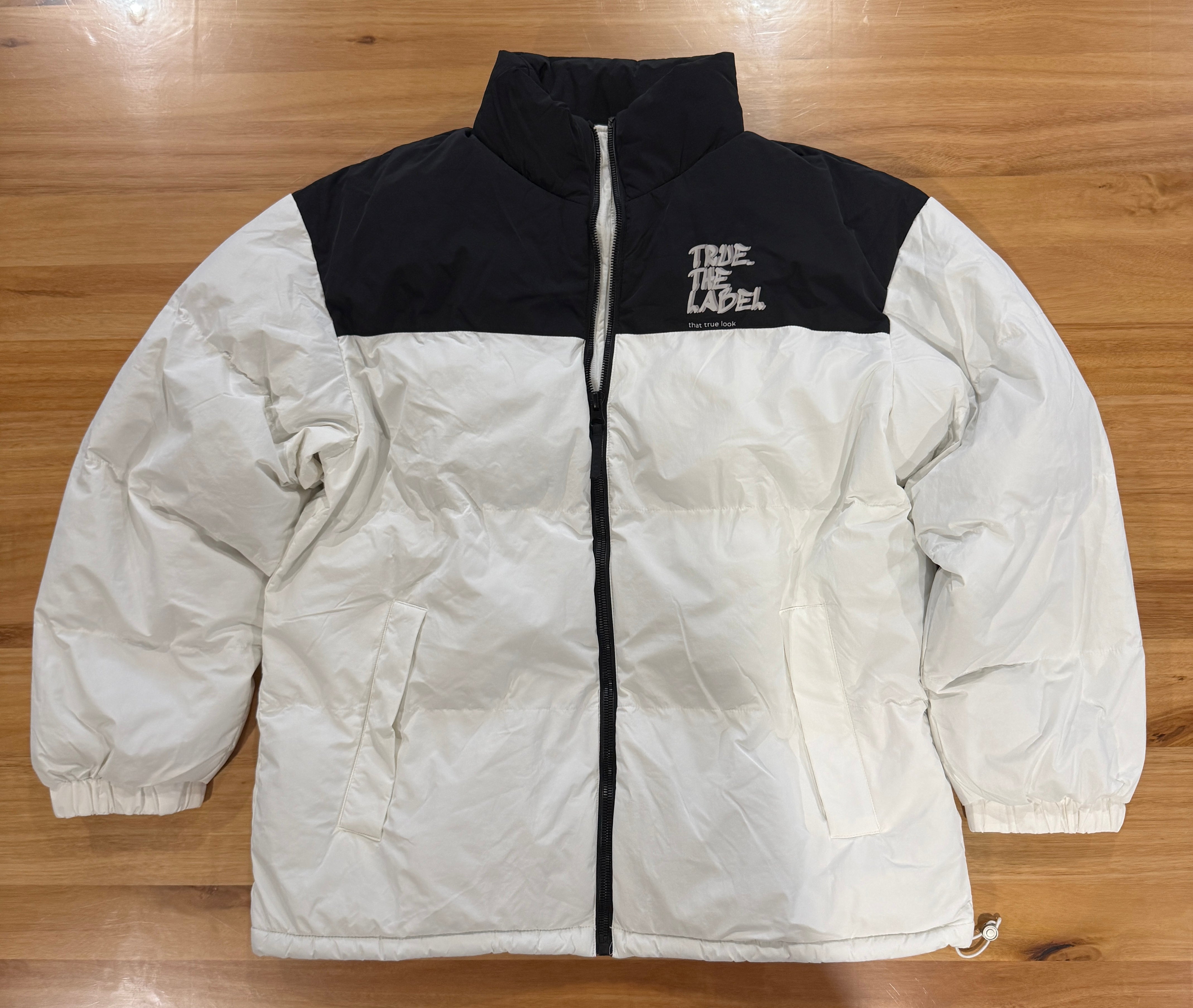 Black and White Unisex Puffer Jacket