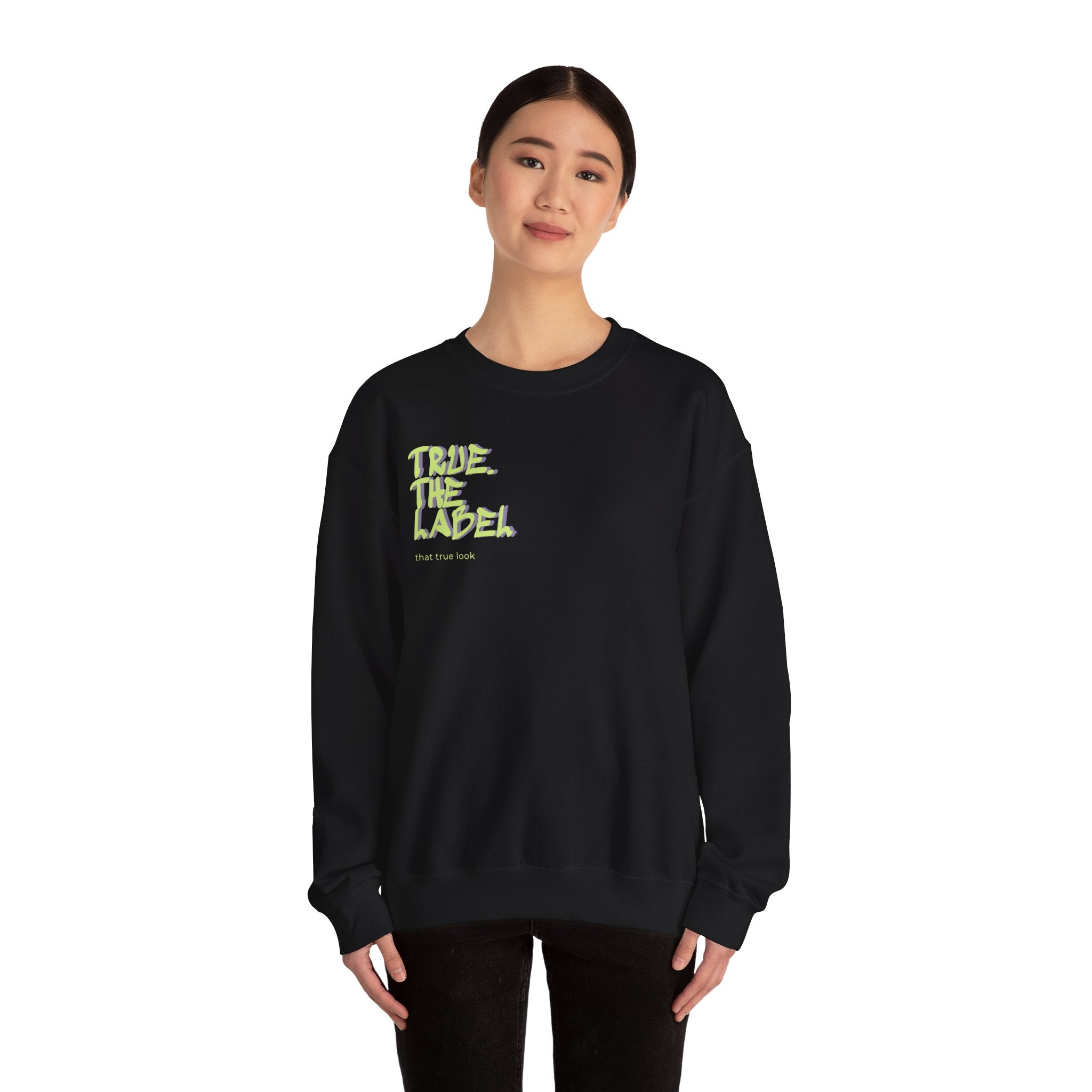 True. the Label Logo Unisex Crewneck - Medium Thickness