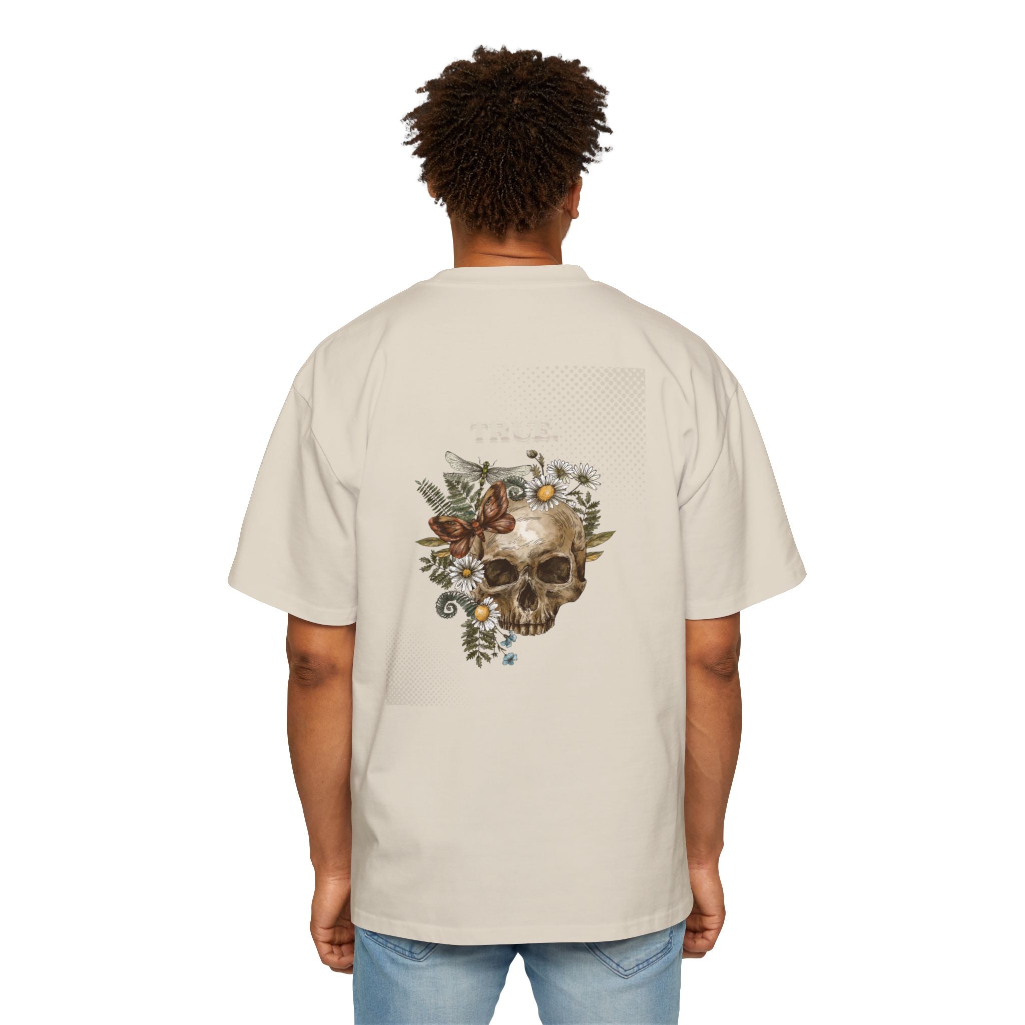 Men's Oversized Graphic Tee - Skull Design Streetwear