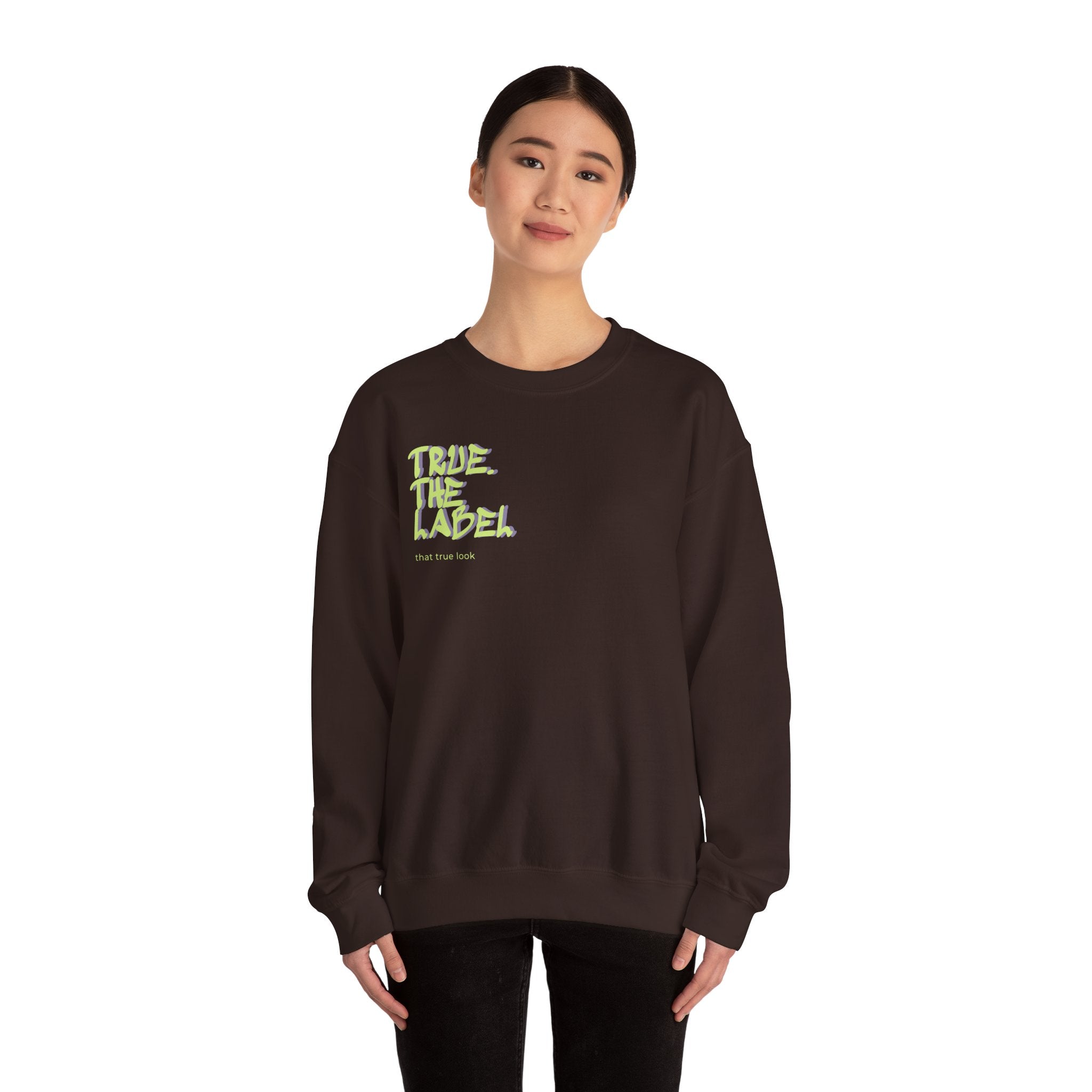 True. the Label Logo Unisex Crewneck - Medium Thickness