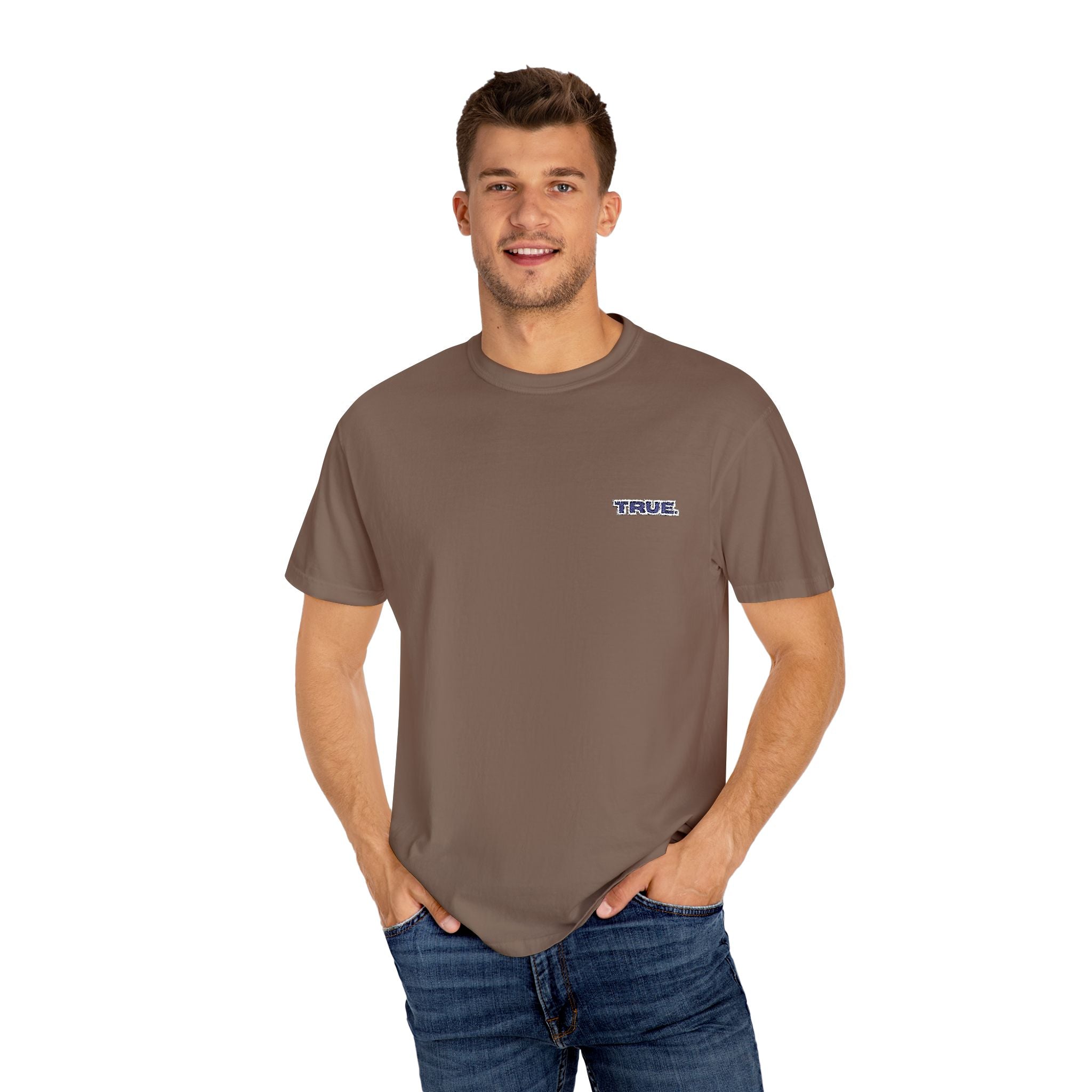 Casual Unisex Embroidery True. Design Tee - Casual Long Fit