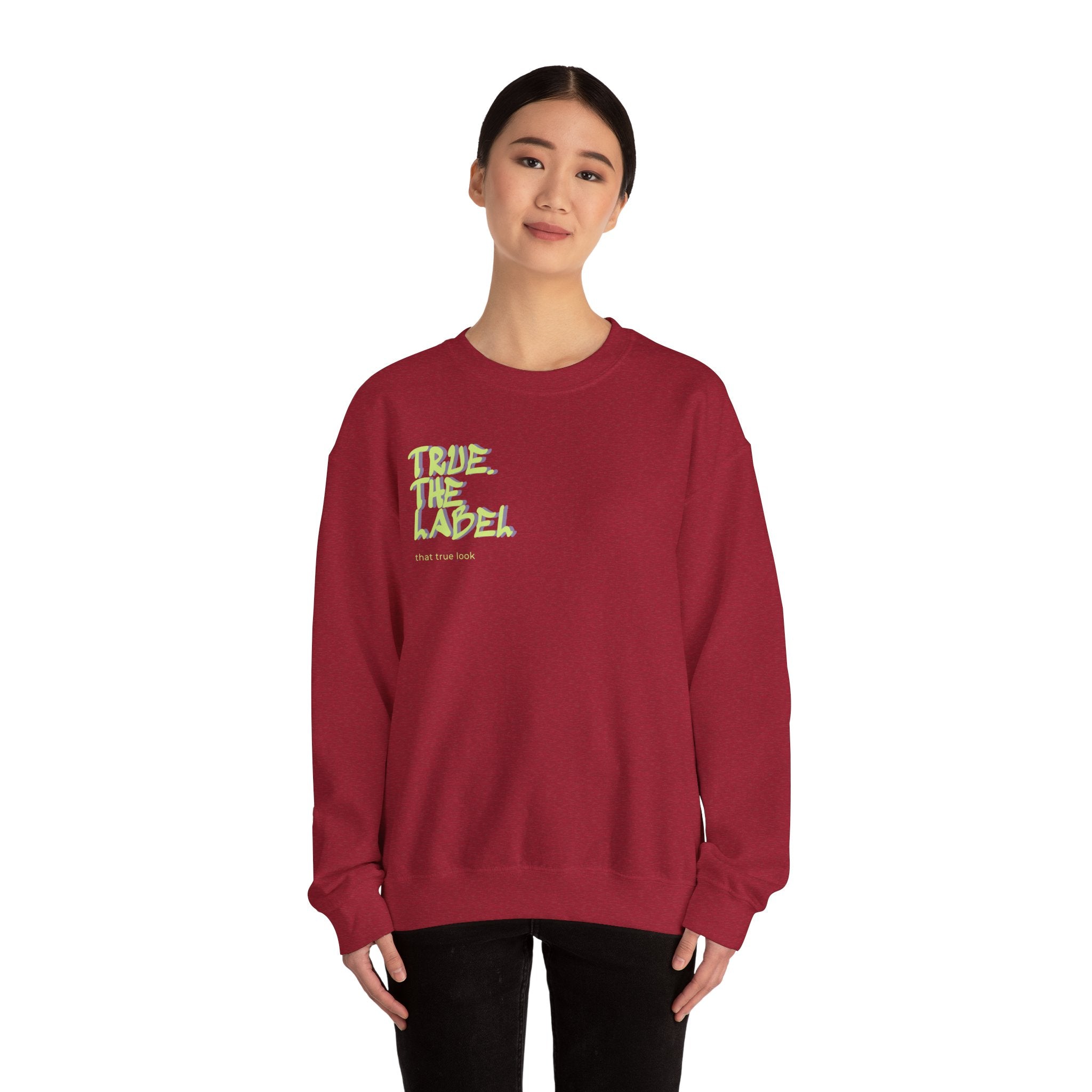 True. the Label Logo Unisex Crewneck - Medium Thickness