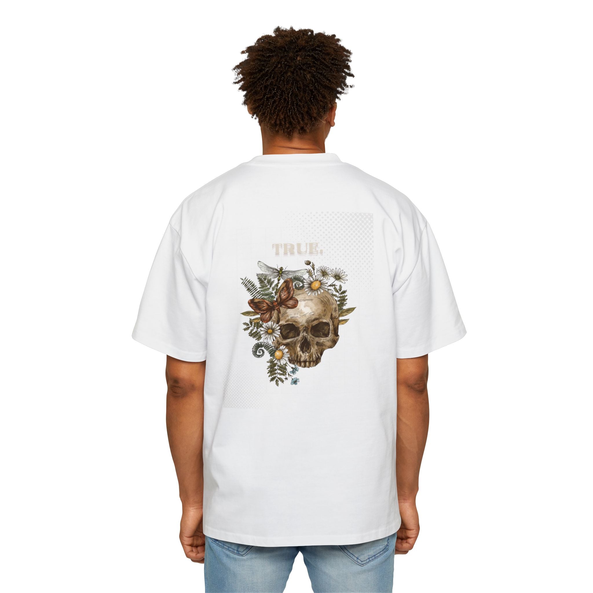 Men's Oversized Graphic Tee - Skull Design Streetwear