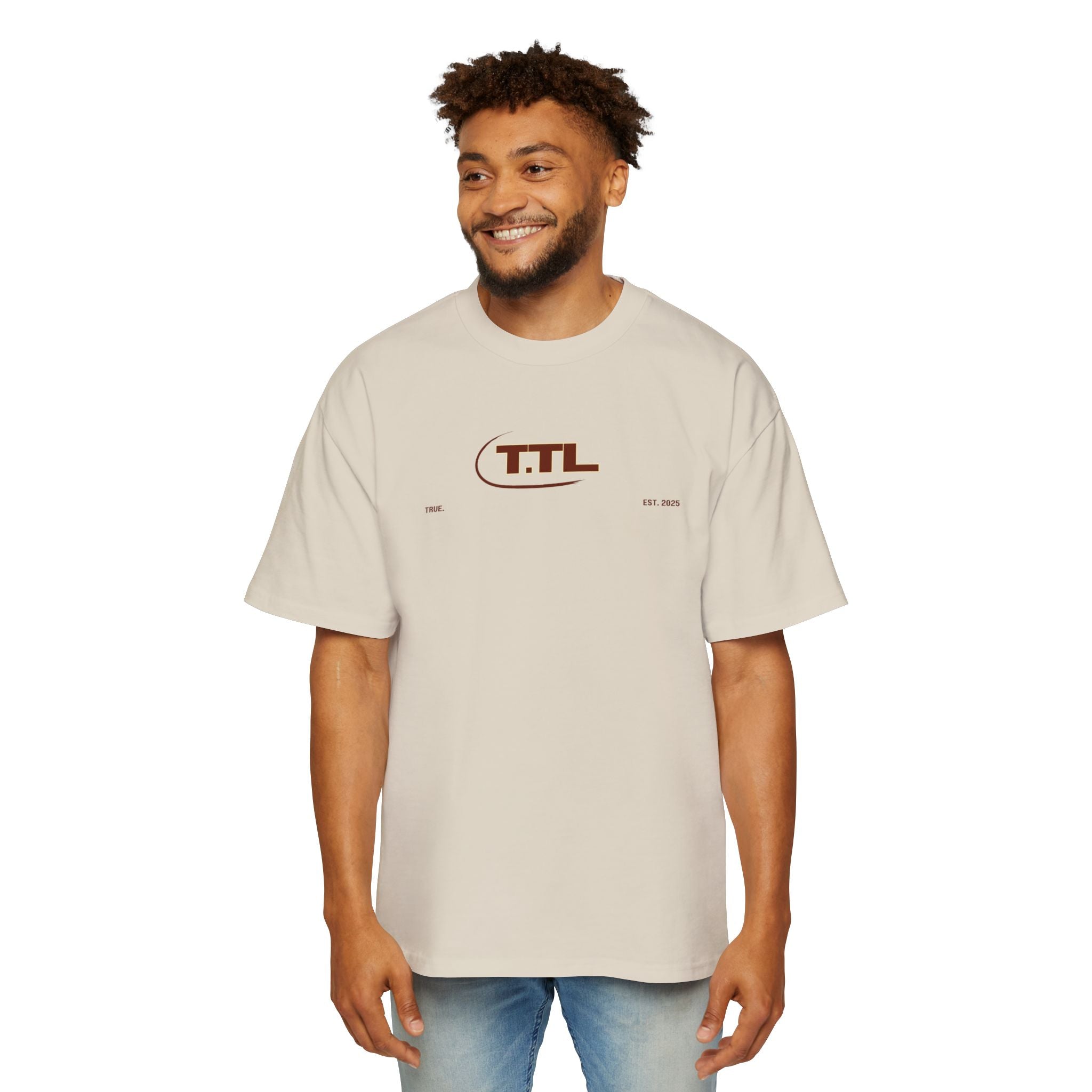 Men's Heavy Oversized Tee with Vintage T.T.L. Design