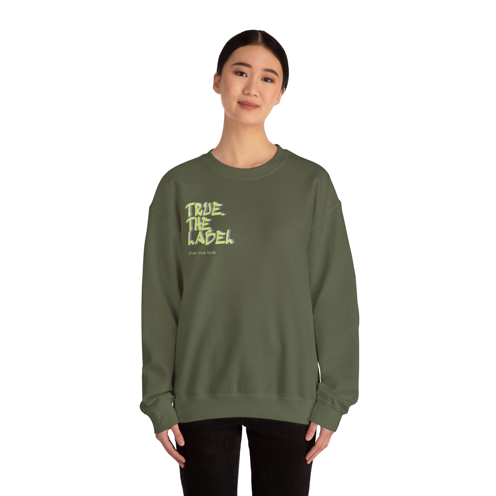 True. the Label Logo Unisex Crewneck - Medium Thickness