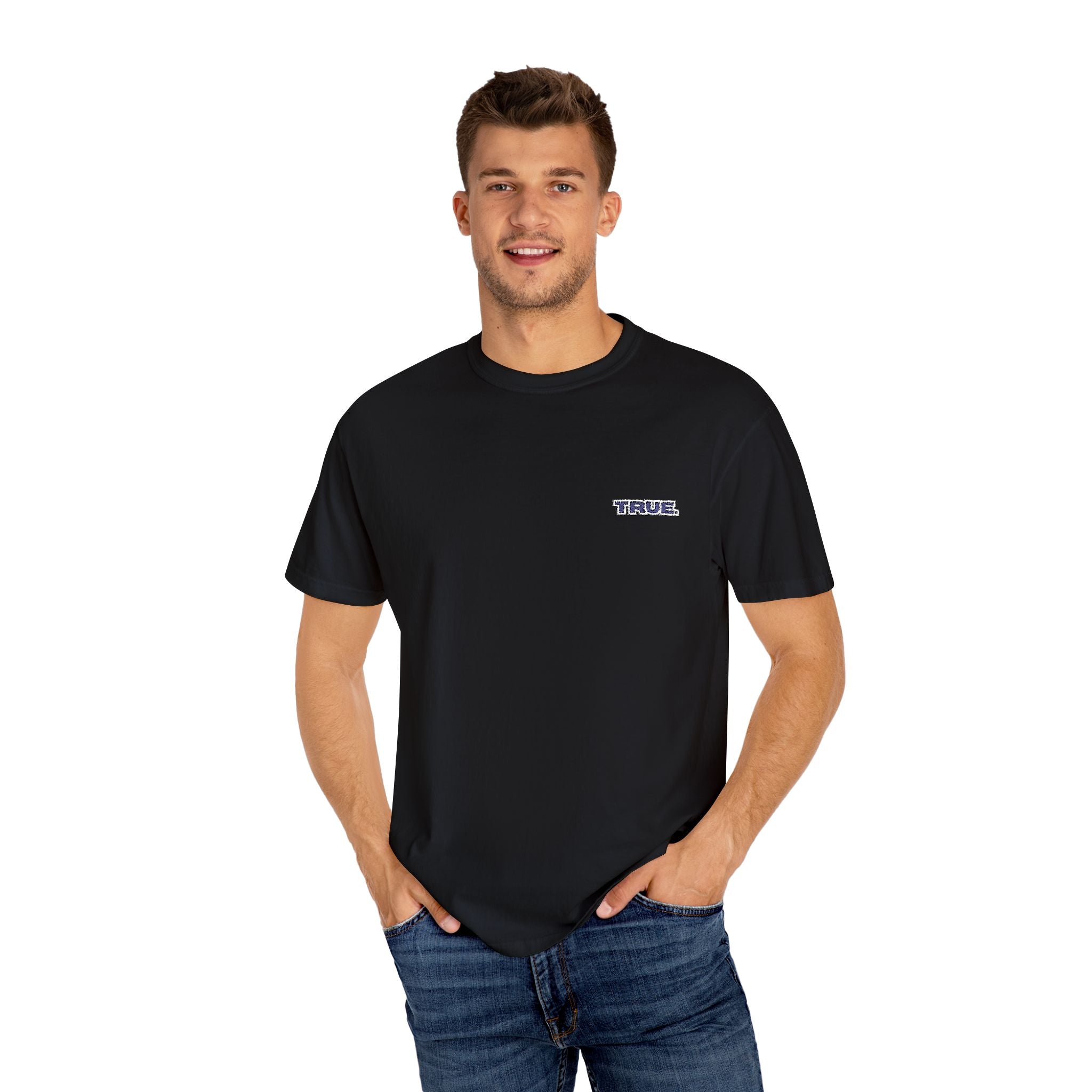 Casual Unisex Embroidery True. Design Tee - Casual Long Fit