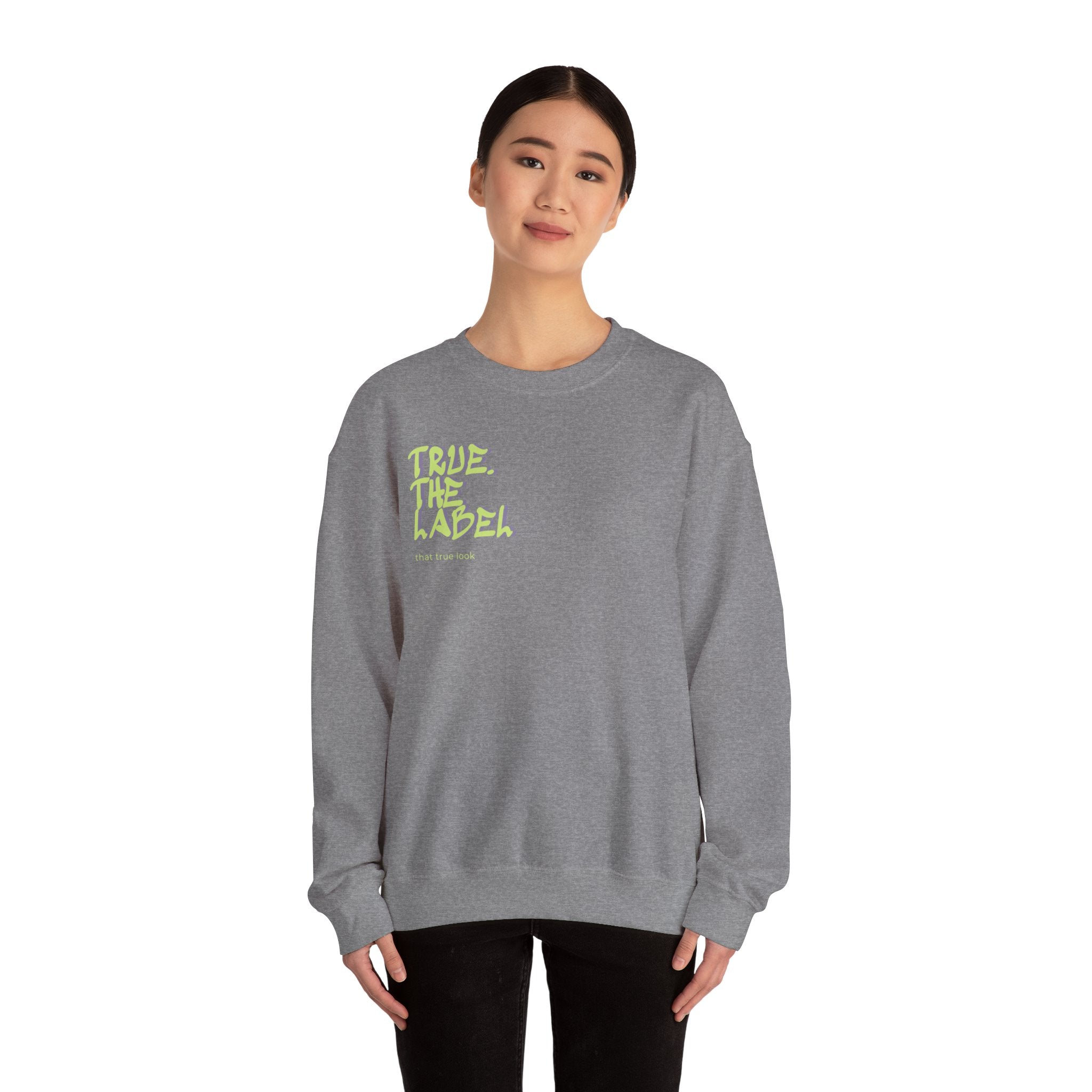 True. the Label Logo Unisex Crewneck - Medium Thickness