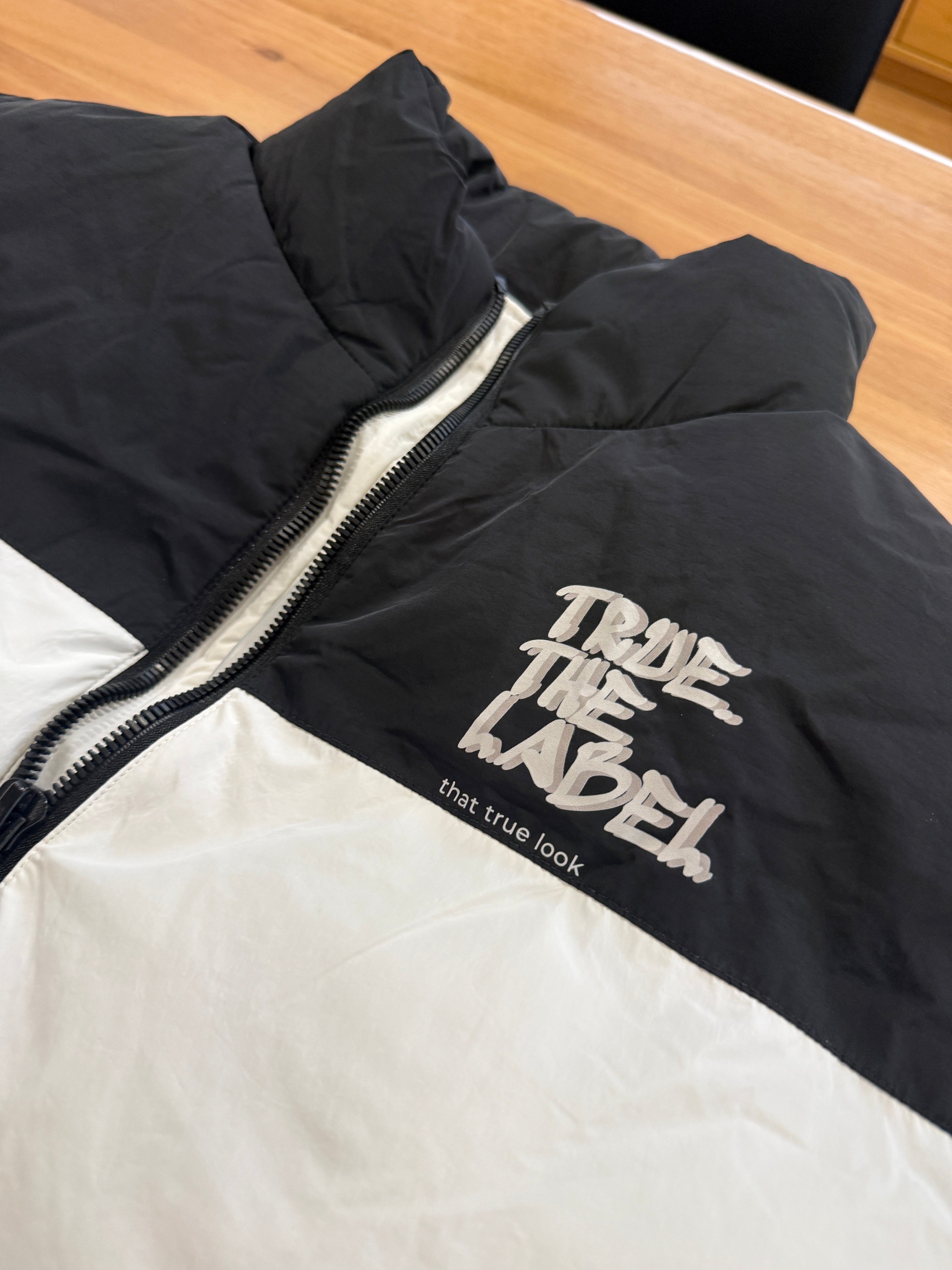 Black and White Unisex Puffer Jacket