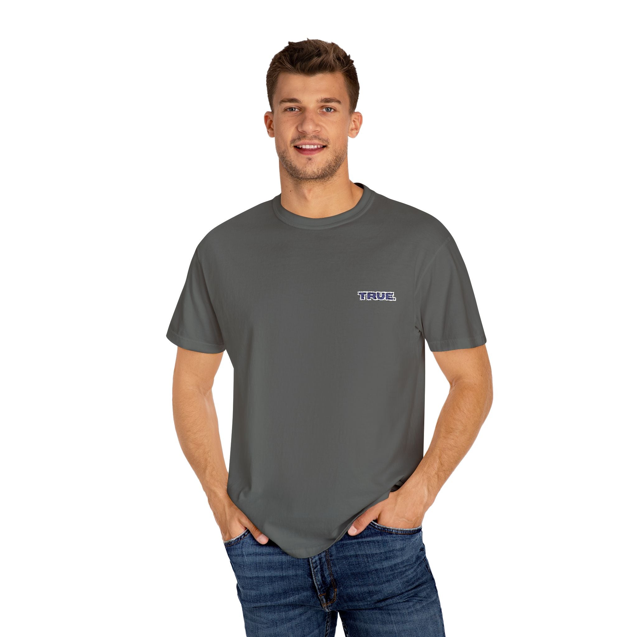 Casual Unisex Embroidery True. Design Tee - Casual Long Fit