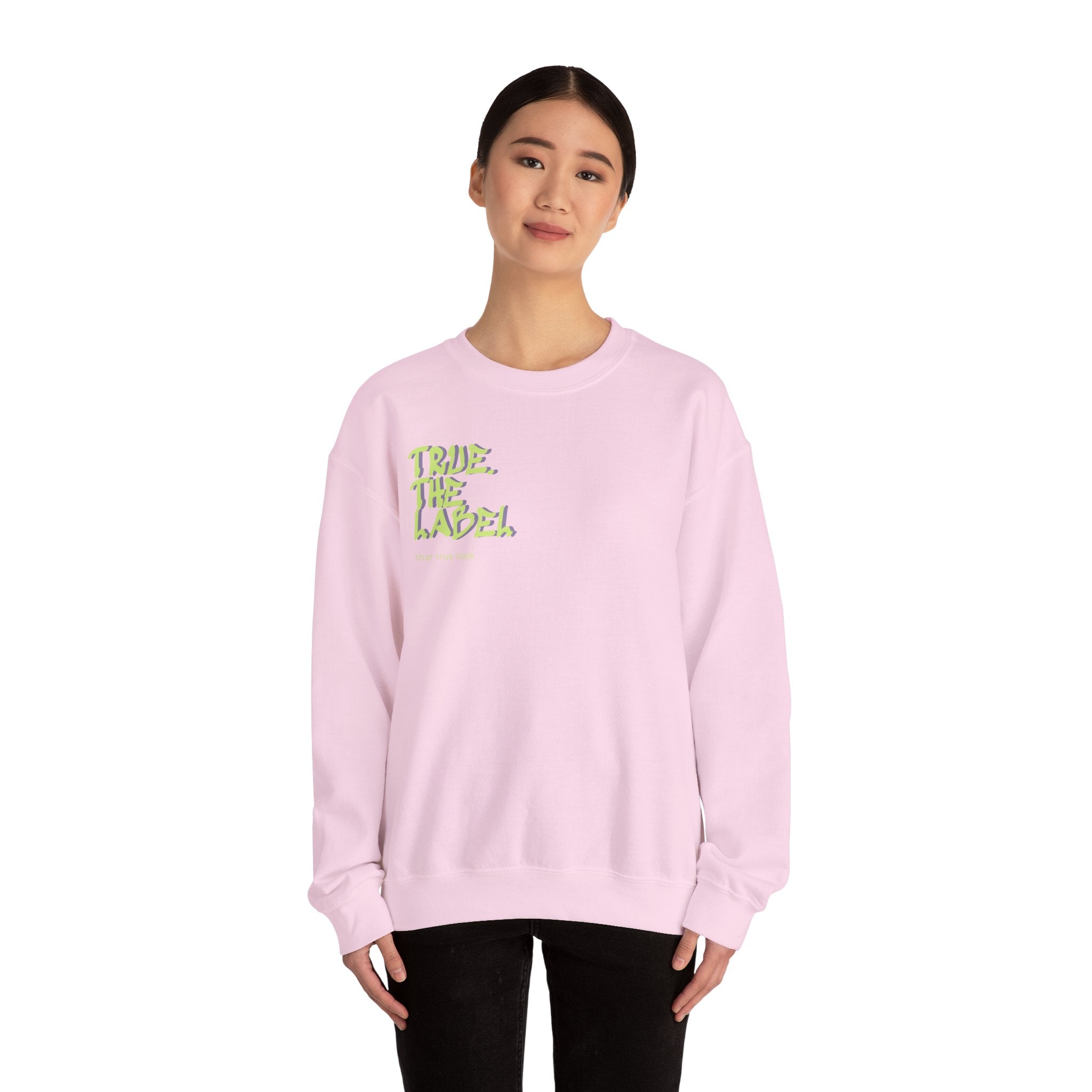 True. the Label Logo Unisex Crewneck - Medium Thickness