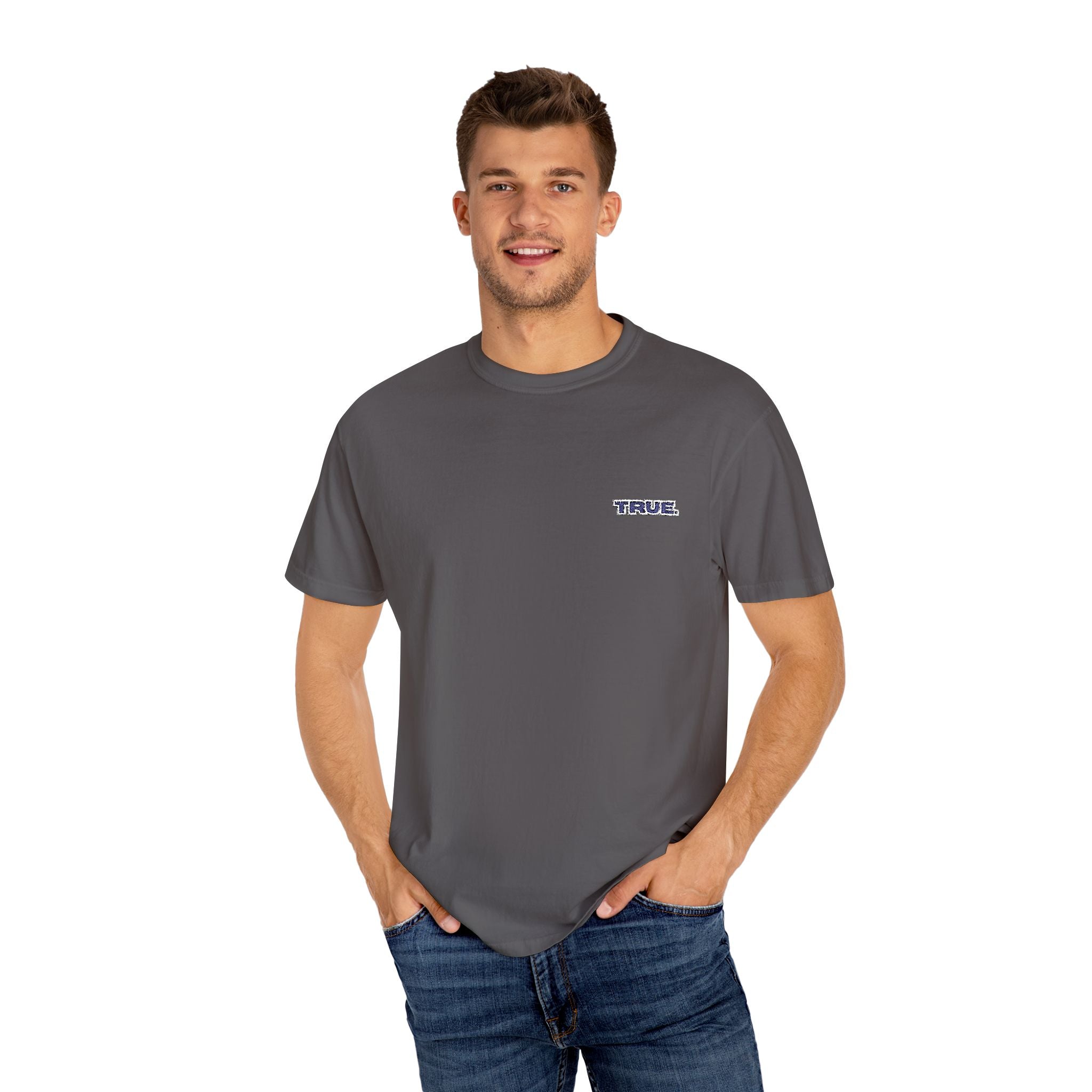 Casual Unisex Embroidery True. Design Tee - Casual Long Fit