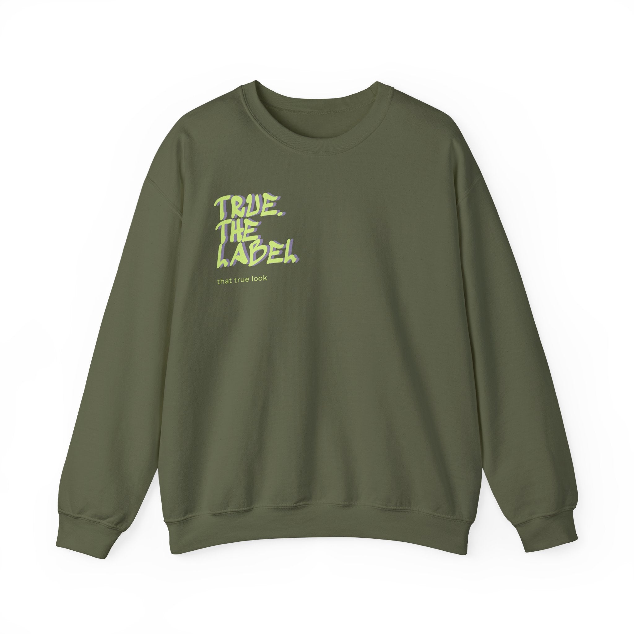 True. the Label Logo Unisex Crewneck - Medium Thickness
