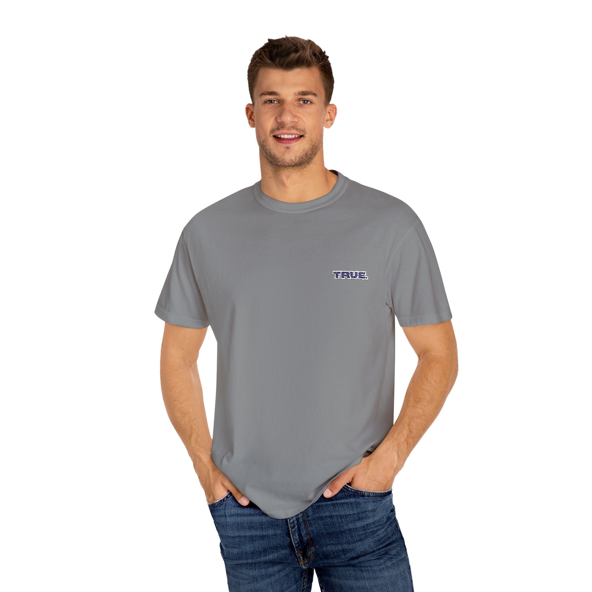 Casual Unisex Embroidery True. Design Tee - Casual Long Fit