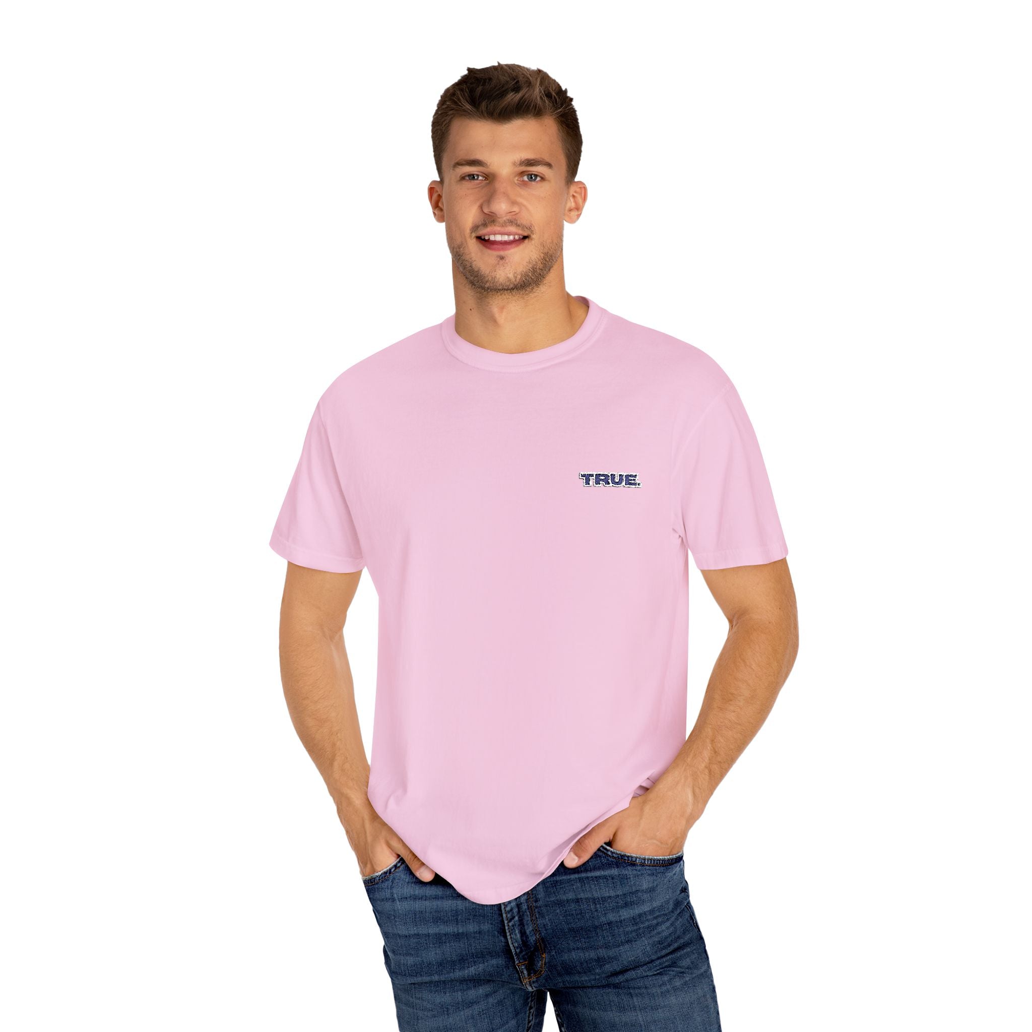 Casual Unisex Embroidery True. Design Tee - Casual Long Fit