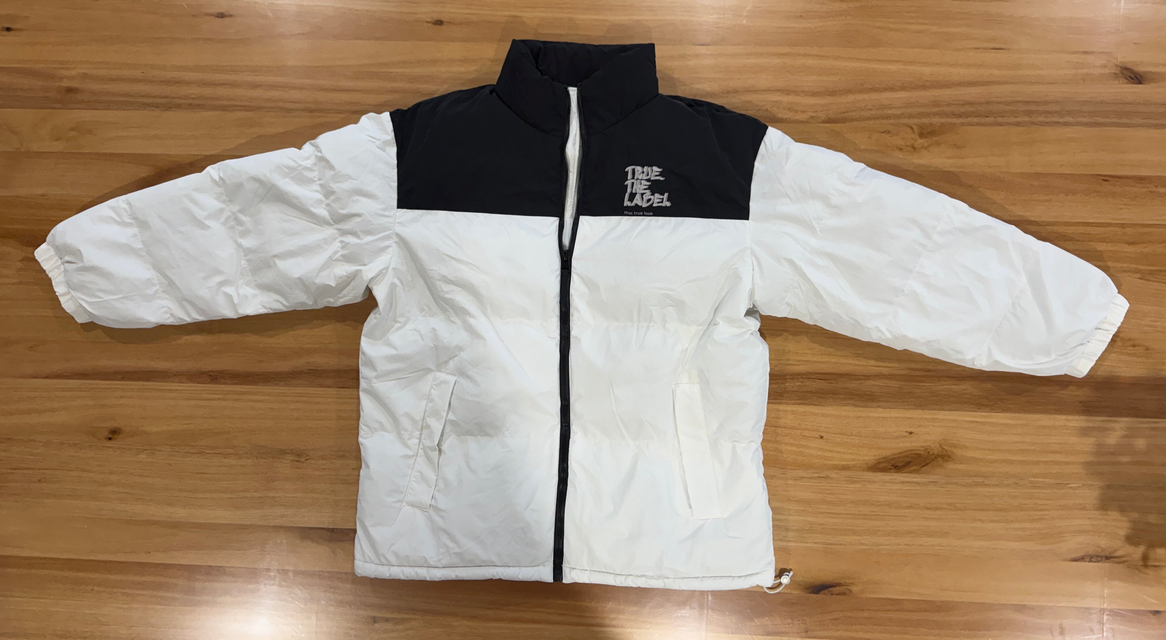 Black and White Unisex Puffer Jacket