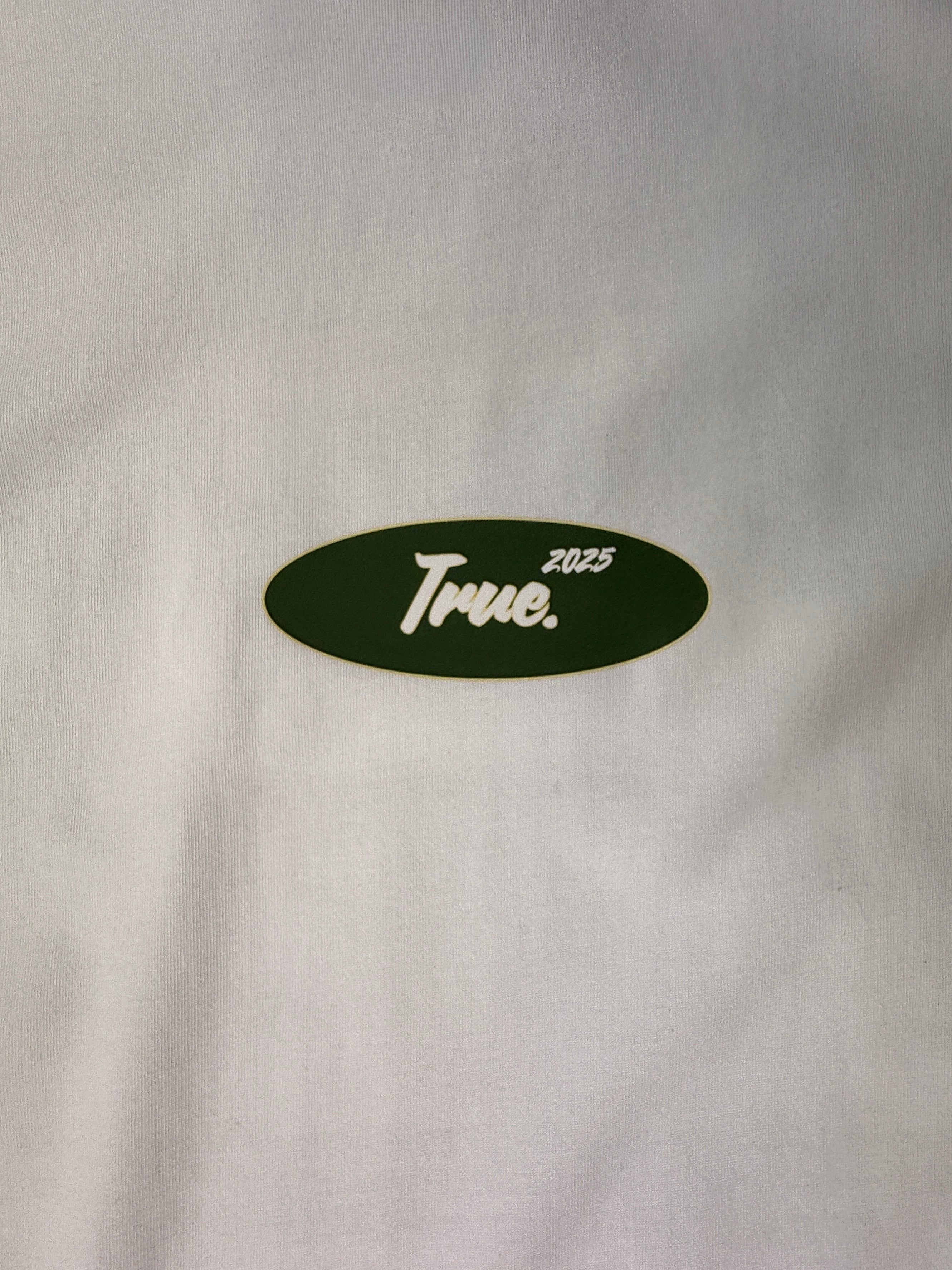 Oversized White 100% Cotton Tee - True. Design