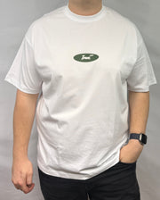 Oversized White 100% Cotton Tee - True. Design
