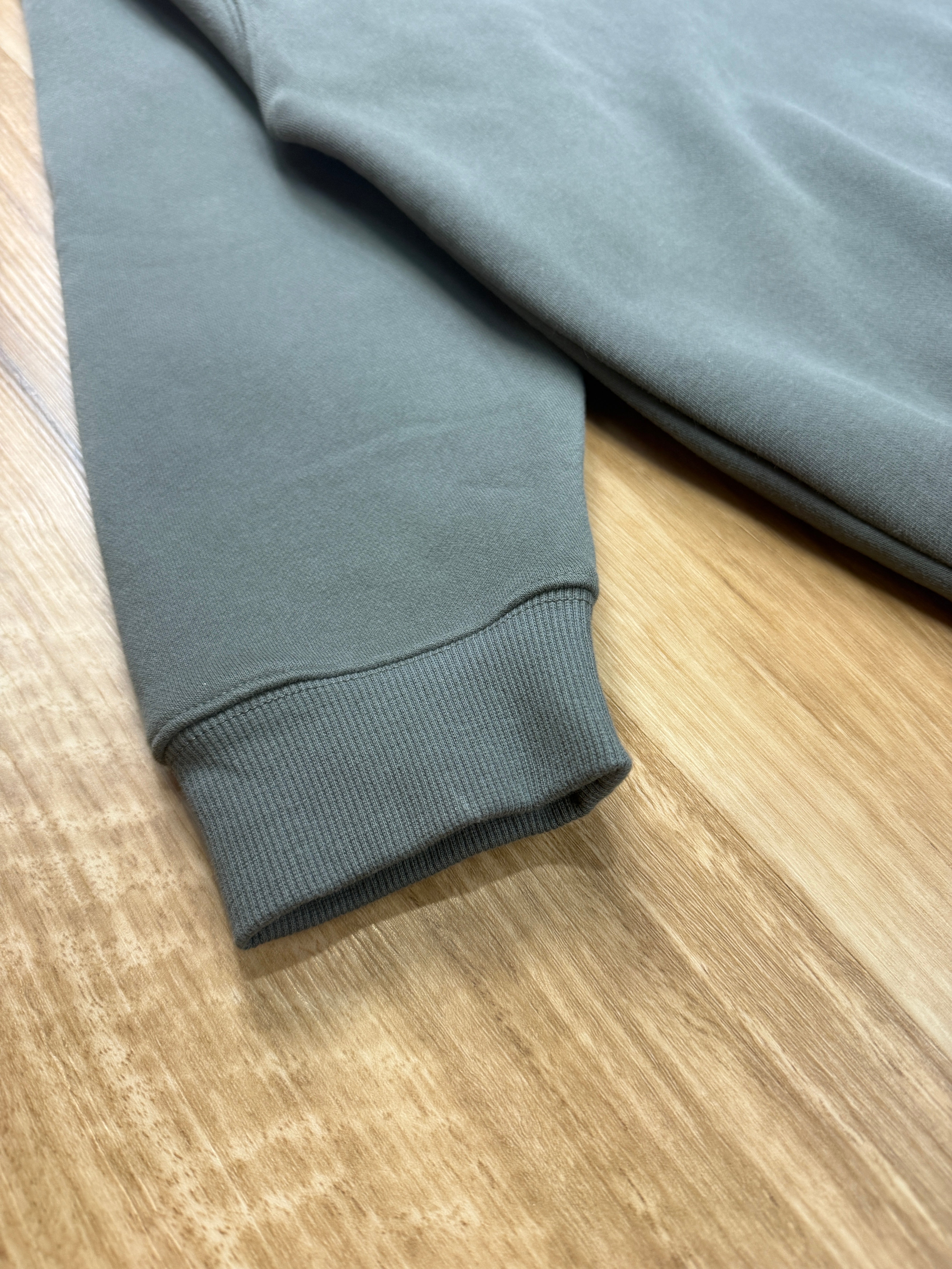 Oversized Grey Fleece Unisex Hoodie with Chocolate/Baby Blue True Retro Design