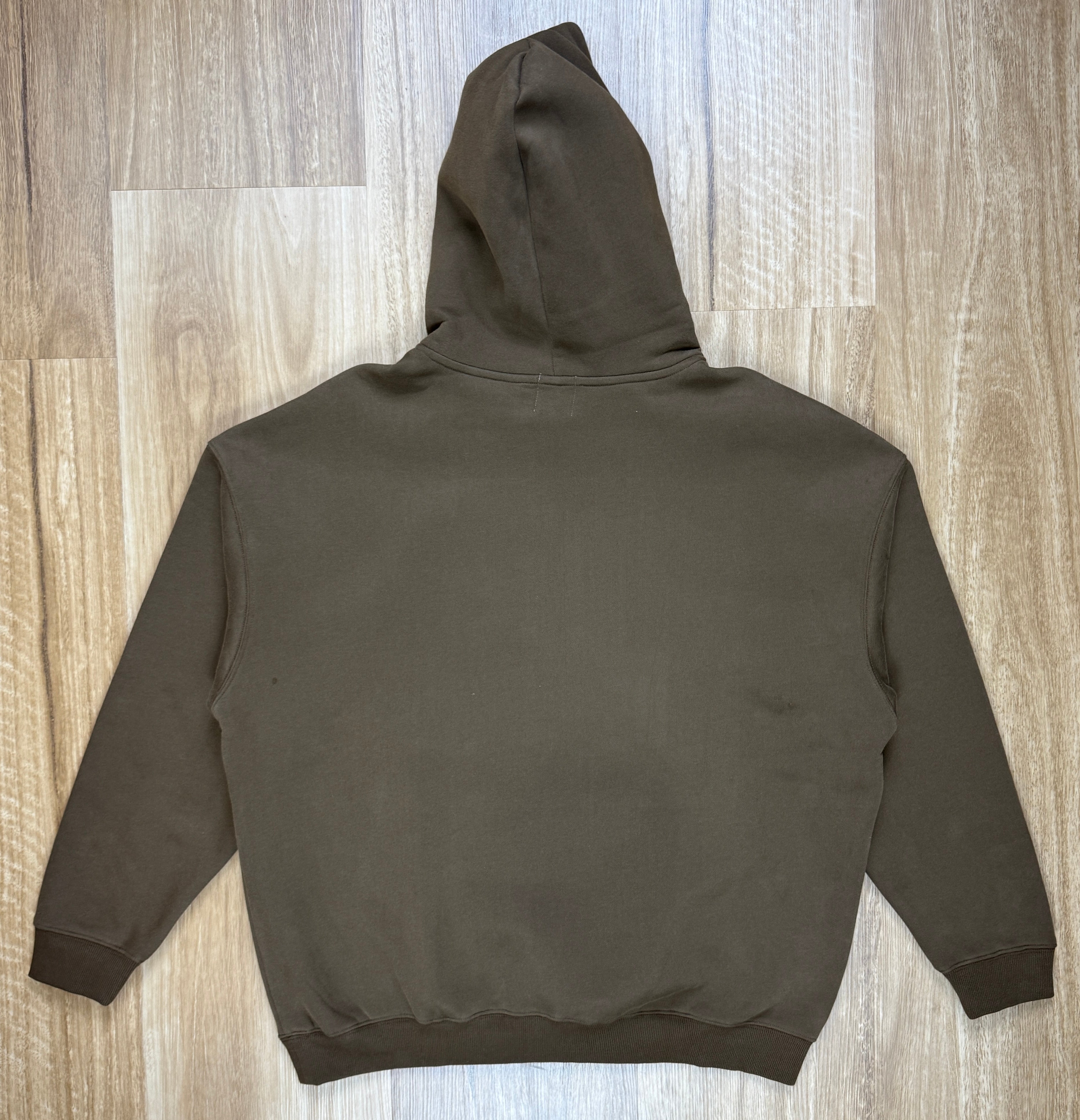 Oversized Coffee Fleece Unisex Hoodie with Bright Pink True. Streetwear Design