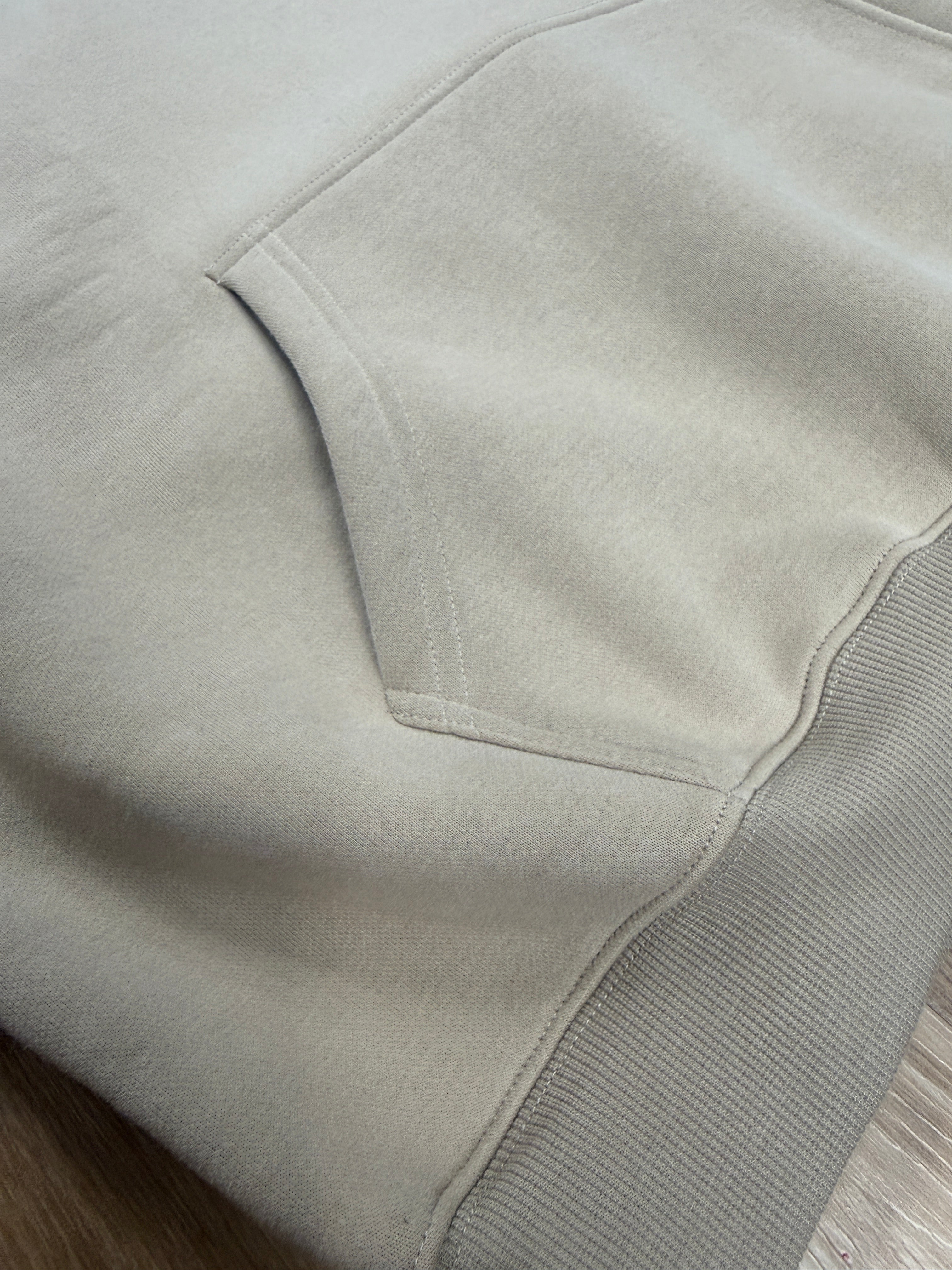 Oversized Sand Coloured Fleece Unisex Hoodie with True. Fit Retro Design