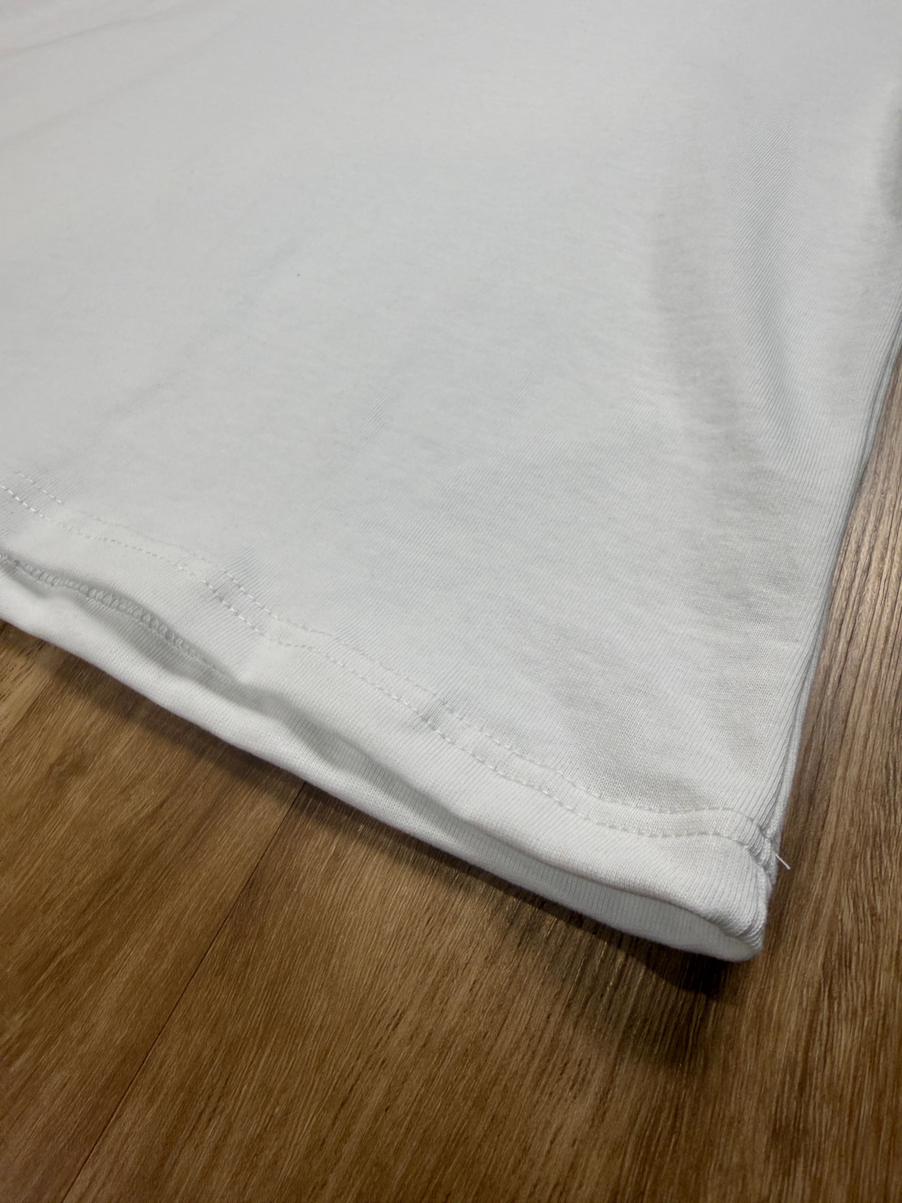 Women's Boxy Fit True. the Label in Baby Pink White Tee