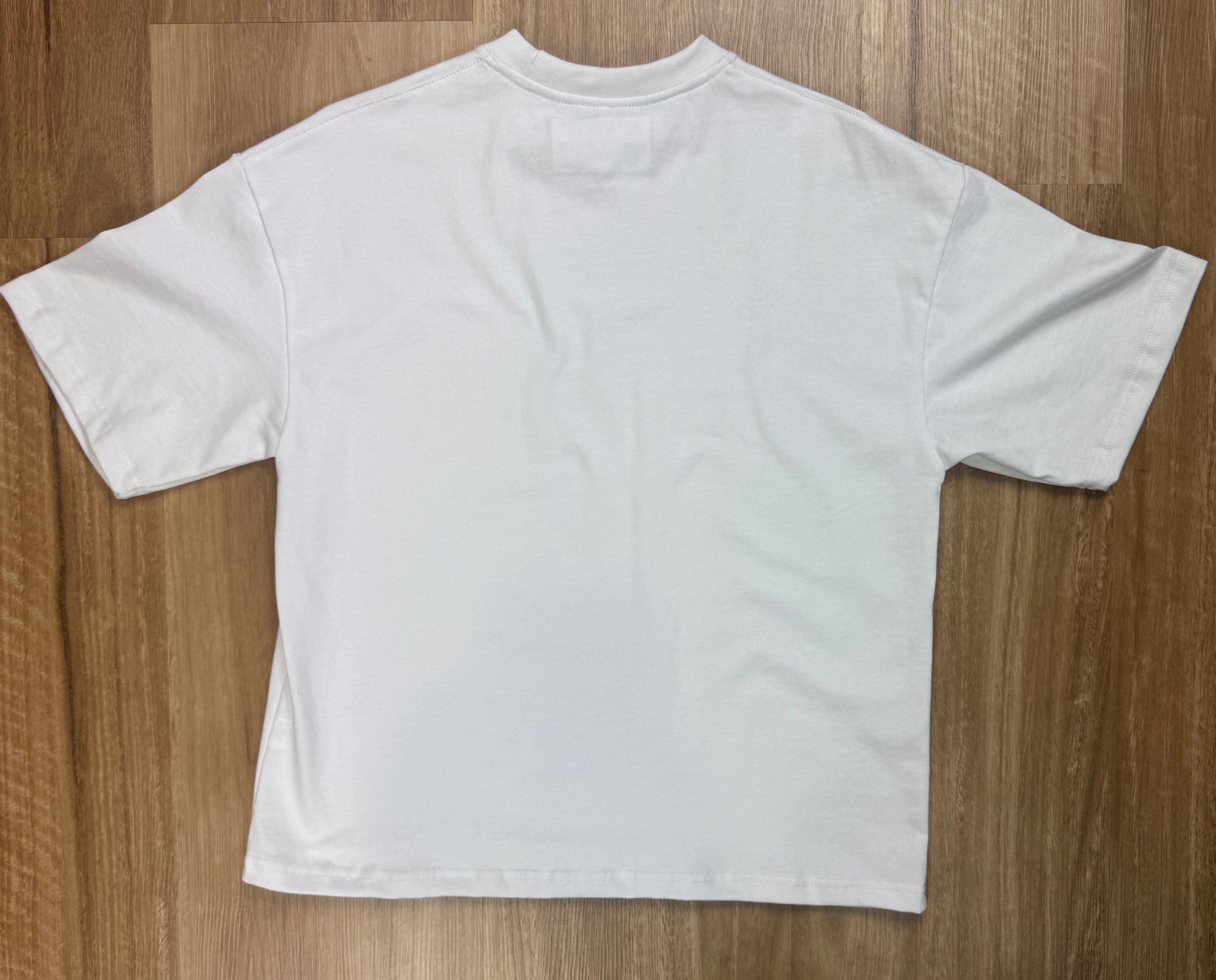 Women's Boxy Fit True. the Label in Baby Pink White Tee